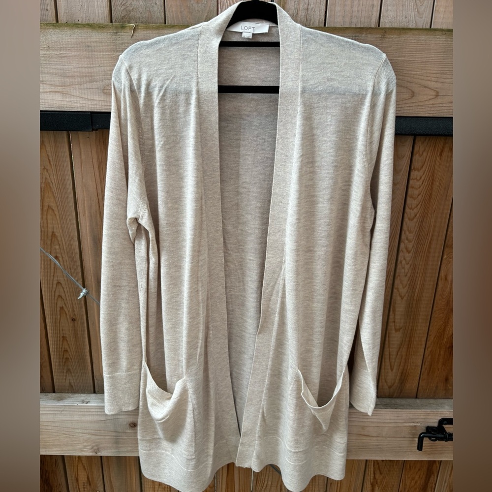 LOFT long boyfriend cardigan sweater